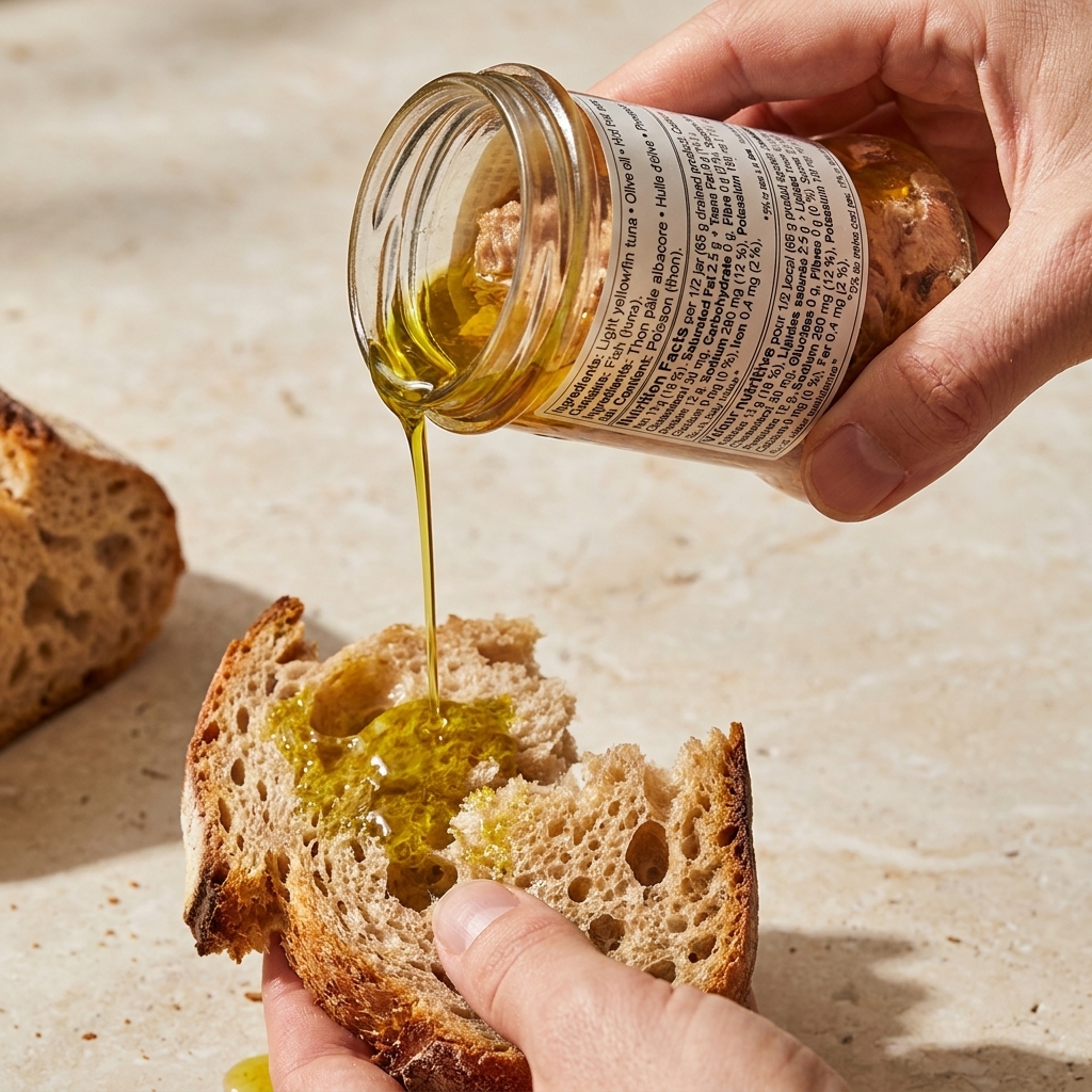 Spicy Chunks of Light Yellowfin Tuna in Olive Oil — another look